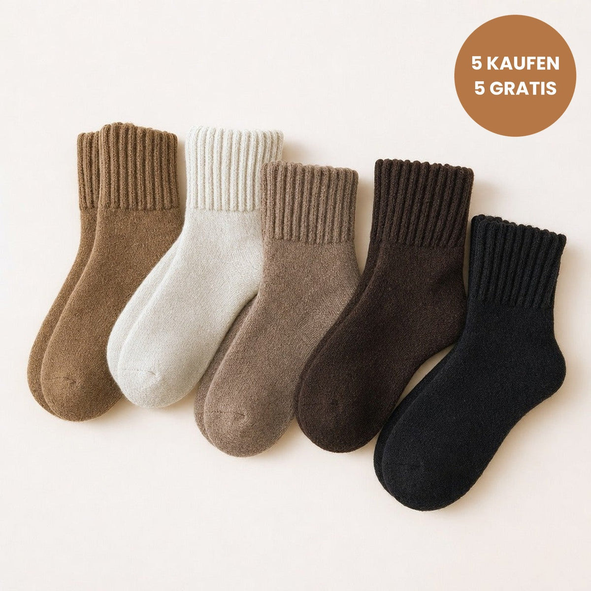 Tessavelle Kuschelsocken – 5 Farben, 5 kaufen 5 gratis