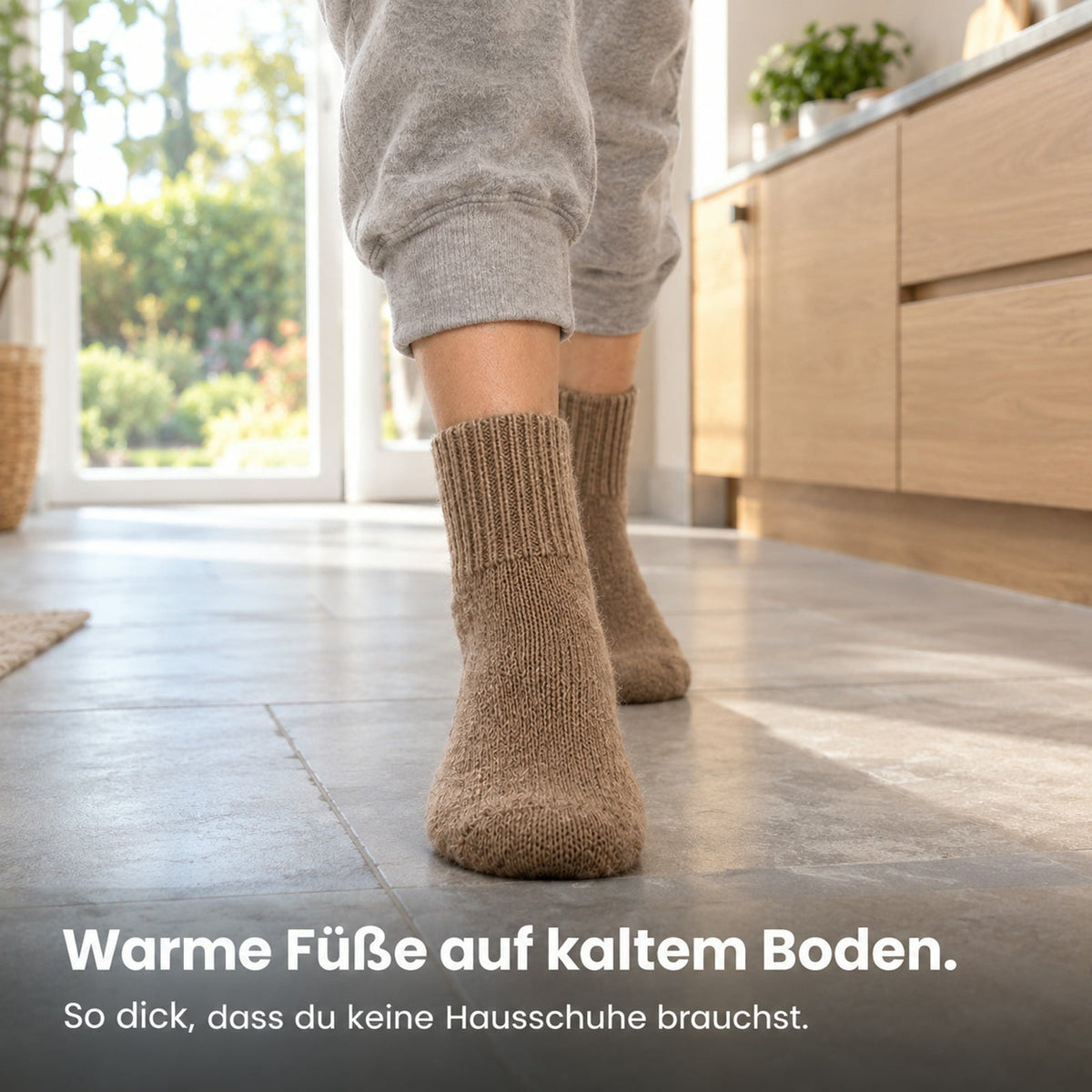 Warme Füße auf kaltem Boden